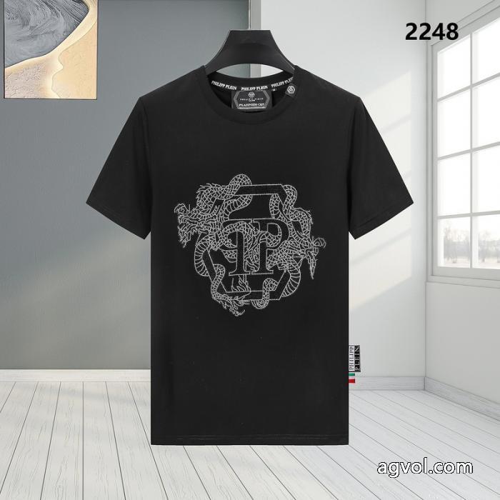 最前線2025素敵なデザイン激安 ブランドフィリッププレイン半袖Tシャツ_0_3