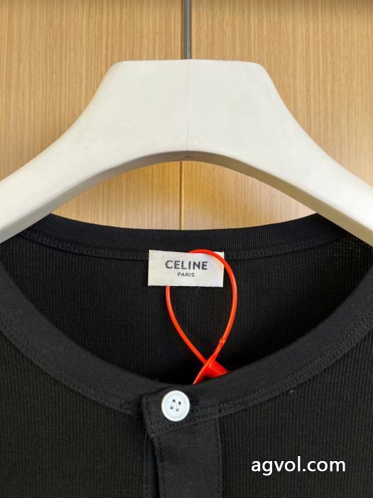 完璧なシルエット個性的なデザイン長袖TシャツCELINEスーパー コピー 品_0_2