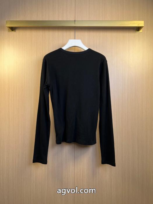 完璧なシルエット個性的なデザイン長袖TシャツCELINEスーパー コピー 品_0_3