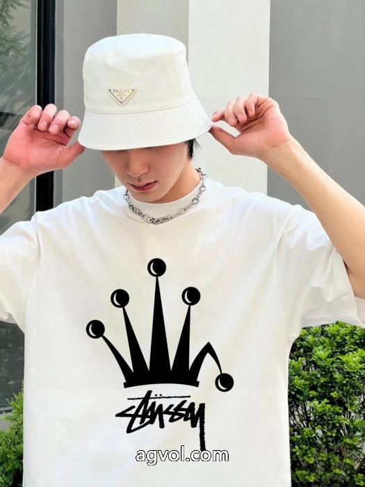 STUSSYブランド コピー 品柔らかい色調人気急上昇中半袖Tシャツ_0_1
