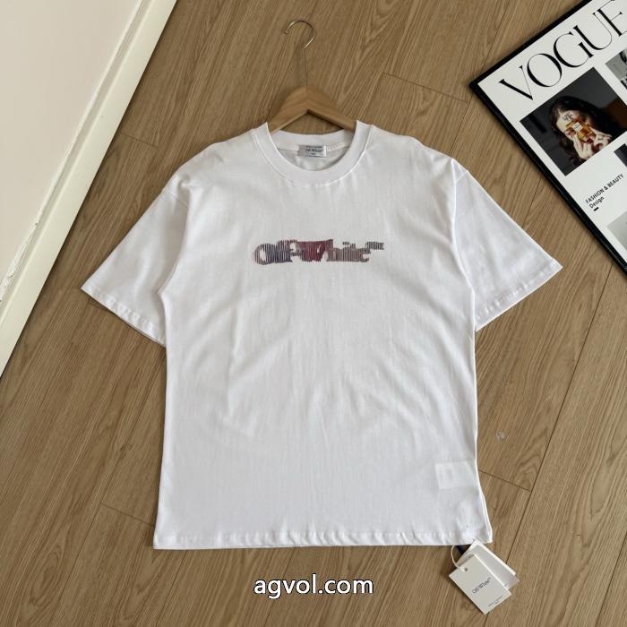ブランド 偽物 激安 通販快適な着心地限定版プリント半袖Tシャツオフホワイト_0_5