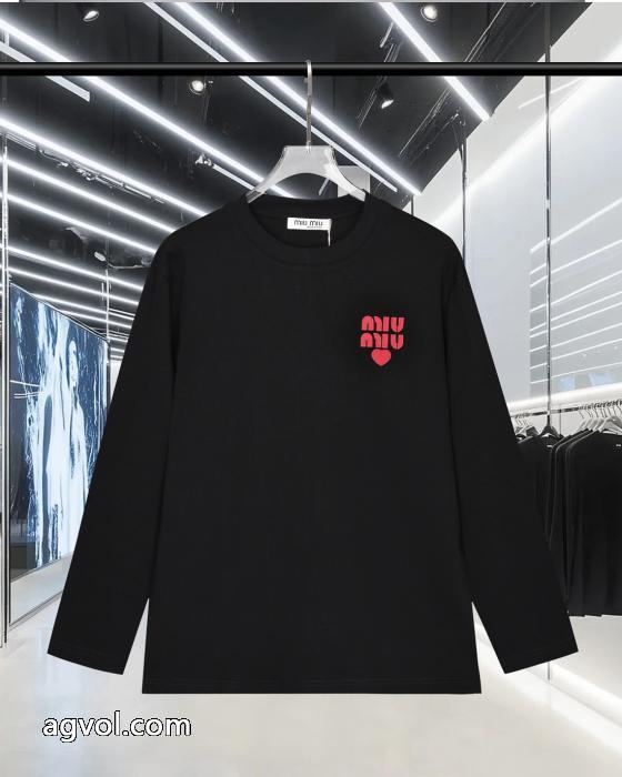 長袖TシャツMIUMIU大胆なカジュアルダウン自分へのご褒美偽物 通販 _0_3