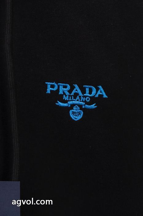 pradaプラダプラダアルファベット刺繍ロゴ入りキャップパーカー_0_3