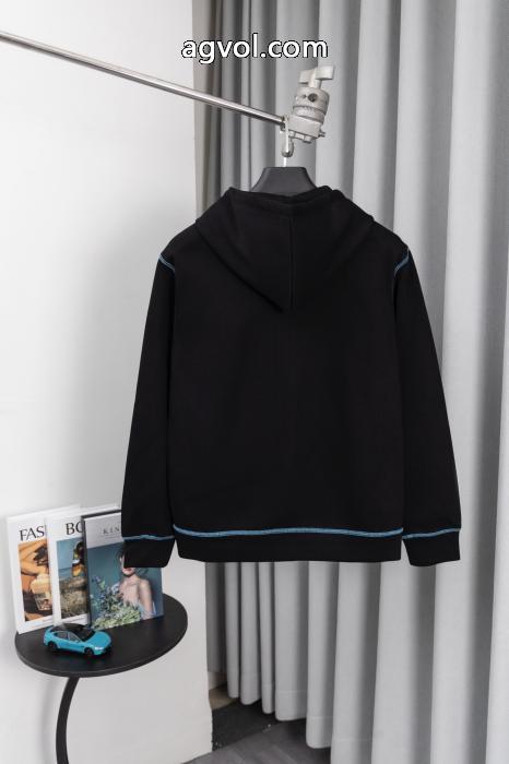 pradaプラダプラダアルファベット刺繍ロゴ入りキャップパーカー_0_4