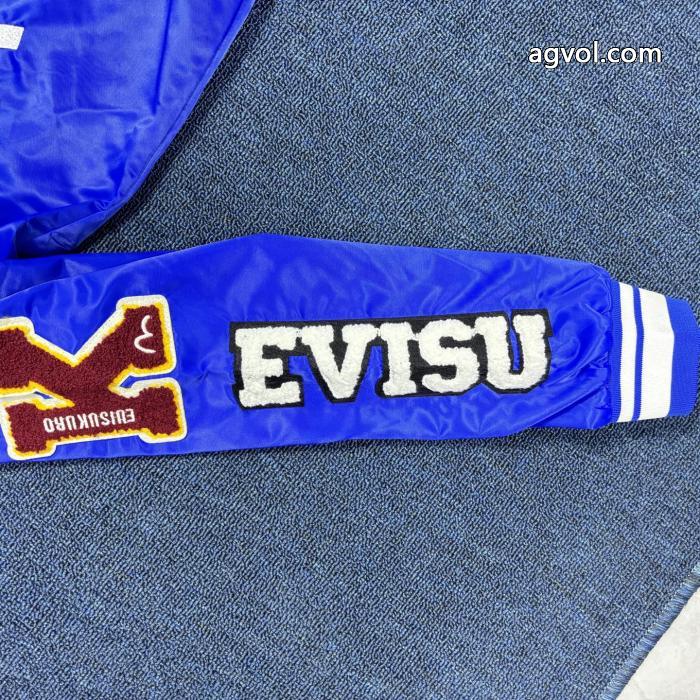 Evisu福神最高バージョン！市販版と区別してください！)独占爆金上新!2024秋新作EV福神刺繍アルファベット刺繍野球ウェアジャケット（帽子は取り外し可能）_0_2