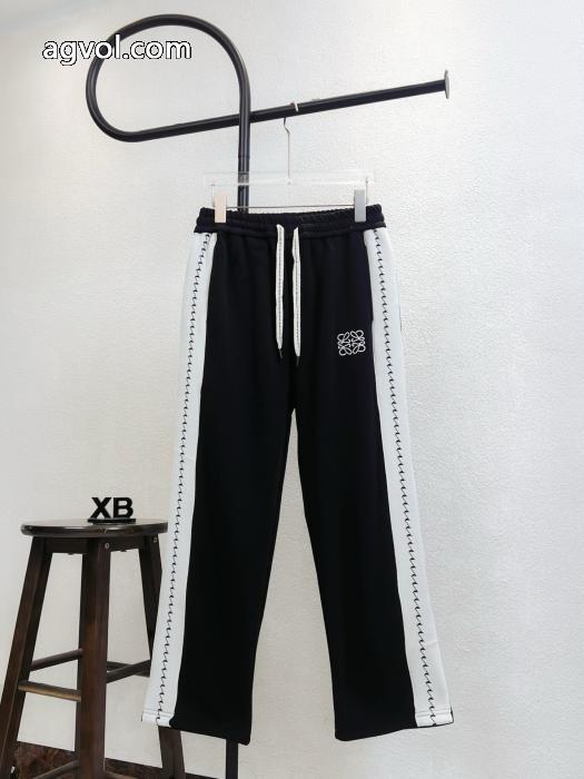LOEWEロエベロゴ刺繍サイドリボンストレートパンツ_0_3
