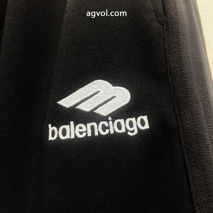 Balenciagaパリスモールステッチサイドリボンストレートパンツ_0_2