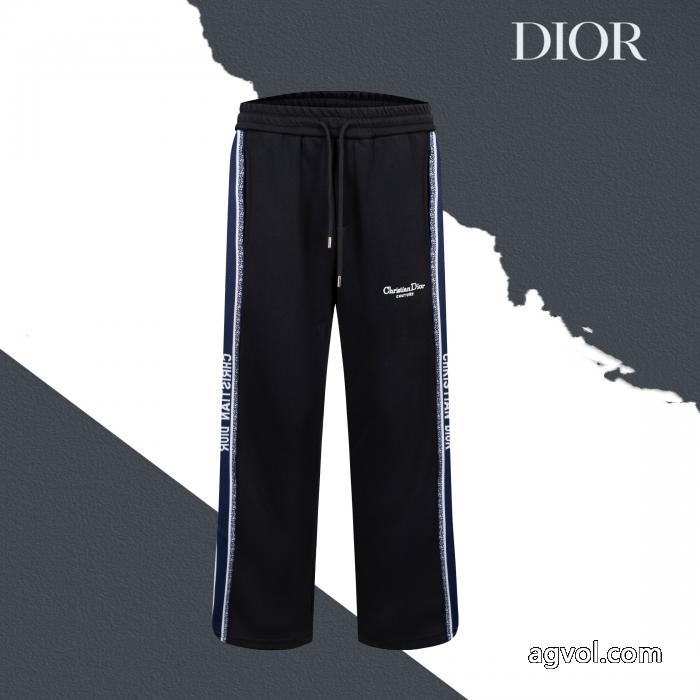 Diorディオールスモールロゴ刺繍サイドリボンストレートパンツ_0_0