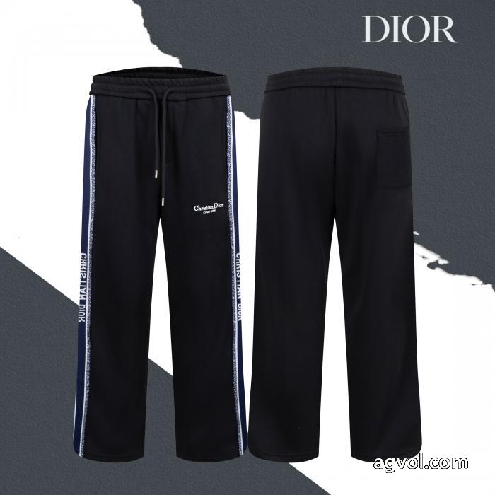 Diorディオールスモールロゴ刺繍サイドリボンストレートパンツ_0_1