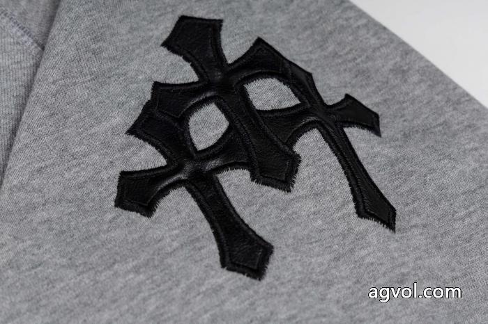 CHROME HEARTSクローハート十字ラベリング刺繍ラウンドネック衛衣_0_3
