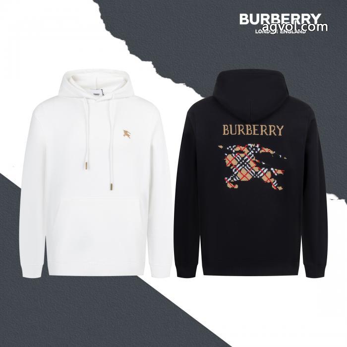 BURBERRY小紋小紋刺繍ドローコードフードパーカー_0_1
