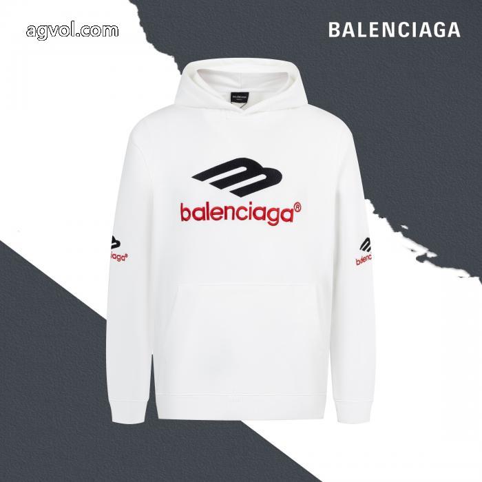 Balenciagaパリ3 Mアルファベットロゴ刺繍ドローストリングフードコート_0_3