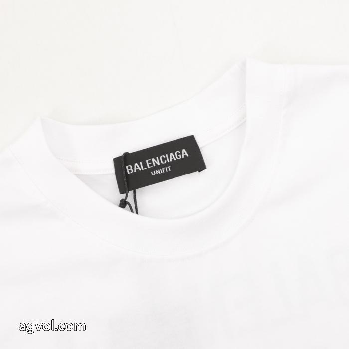 BALENCIAGA春夏新作落書きアルファベットハンチングプリント男女同型カップル半袖_0_0