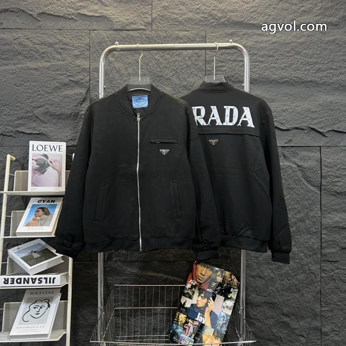 最高品質pradaプラダ・新作三角マークリベットファスナージャケット_0_1