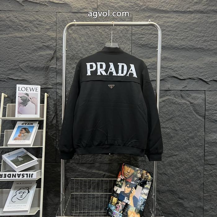 最高品質pradaプラダ・新作三角マークリベットファスナージャケット_0_2