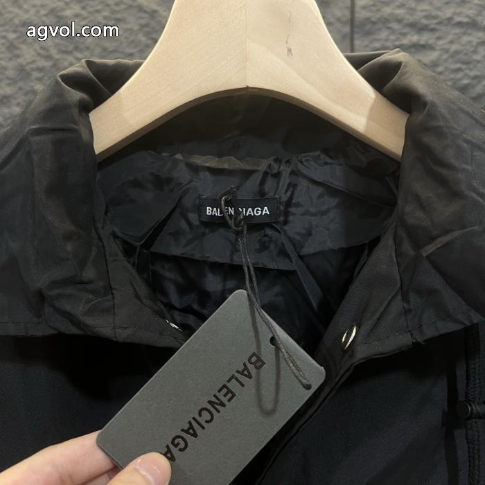パリの旧家Balenciagaクラシックバックアルファベットプリント防水ポンチョジャケット_0_3