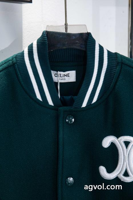 Celineセリーヌ2024 ssカレッジ風パステルカラー野球ウェアジャケット_0_2