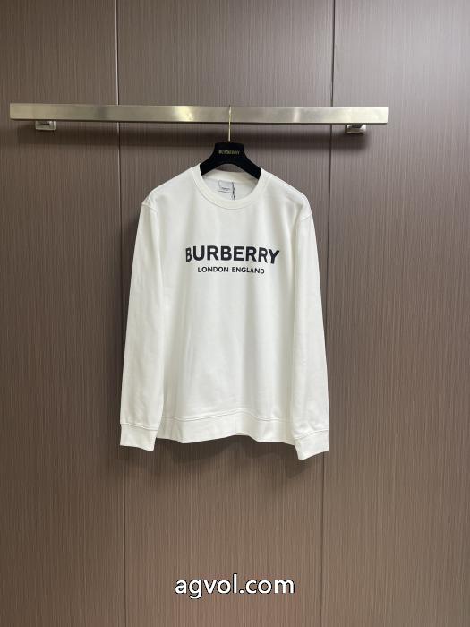 burberry2025秋冬新作ラウンドネックアルファベットプリントパーカー_0_1
