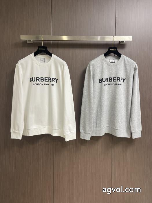 burberry2025秋冬新作ラウンドネックアルファベットプリントパーカー_0_2