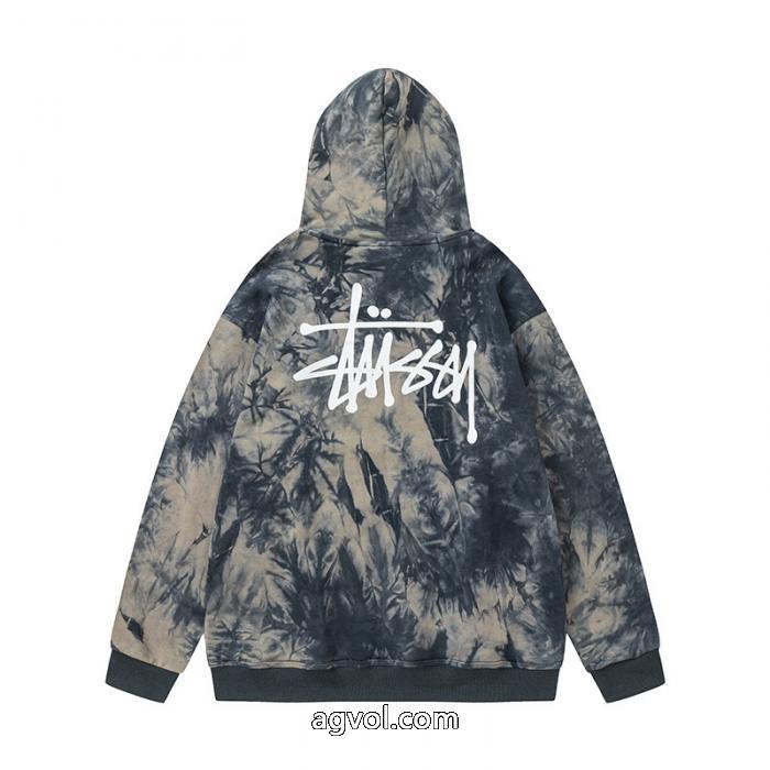 stussyステューシーアメリカンファッションブランドゆったりタイプの秋冬フードパーカー_0_2