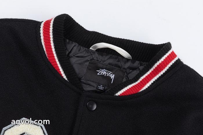 Stussy三方連名Ttl Varsity Jacketパッチワーク刺繍学校チーム野球服男女同型_0_3