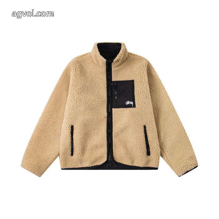 stussyステューシーリバーシブルジッパースタンドネックアメリカンレトロジャケットジャケット_0_0