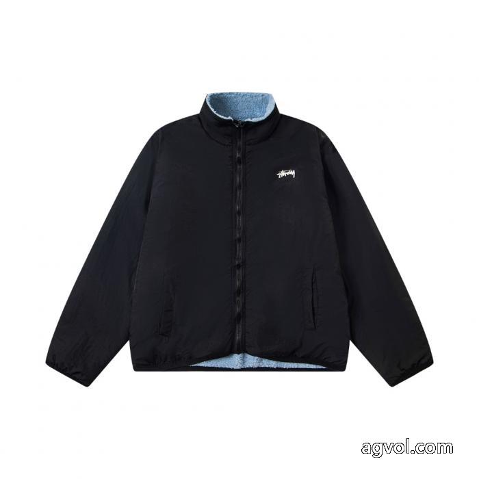 stussyステューシーリバーシブルジッパースタンドネックアメリカンレトロジャケットジャケット_0_4