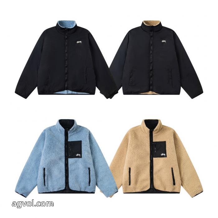 stussyステューシーリバーシブルジッパースタンドネックアメリカンレトロジャケットジャケット_0_5