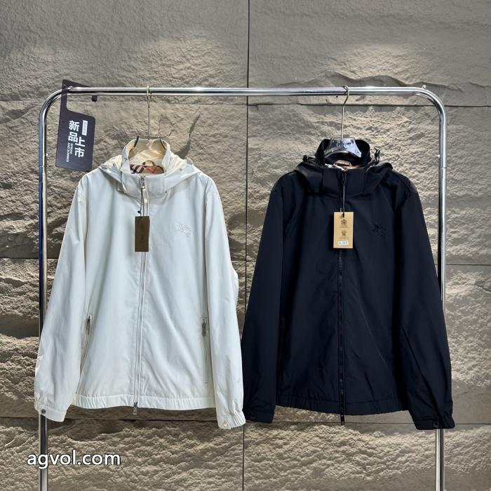 Burberry Burberry Burberry Barbori BBR秋の定番ピュアカラー刺繍戦馬ジャケット_0_0