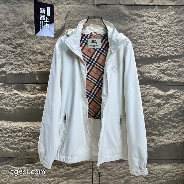 Burberry Burberry Burberry Barbori BBR秋の定番ピュアカラー刺繍戦馬ジャケット_0_3