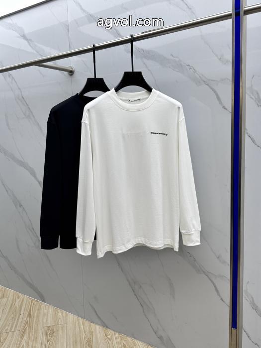Alexander Wangおしゃれカジュアル丸首長袖Tシャツ_0_1