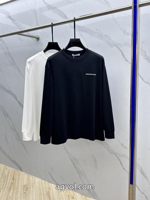 Alexander Wangおしゃれカジュアル丸首長袖Tシャツ_0_3