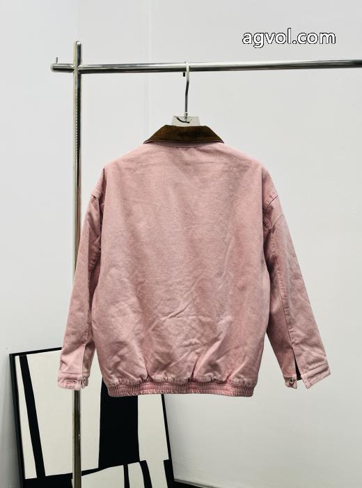 MiuMiuベルベット開襟デニムジッパー綿の服_0_0