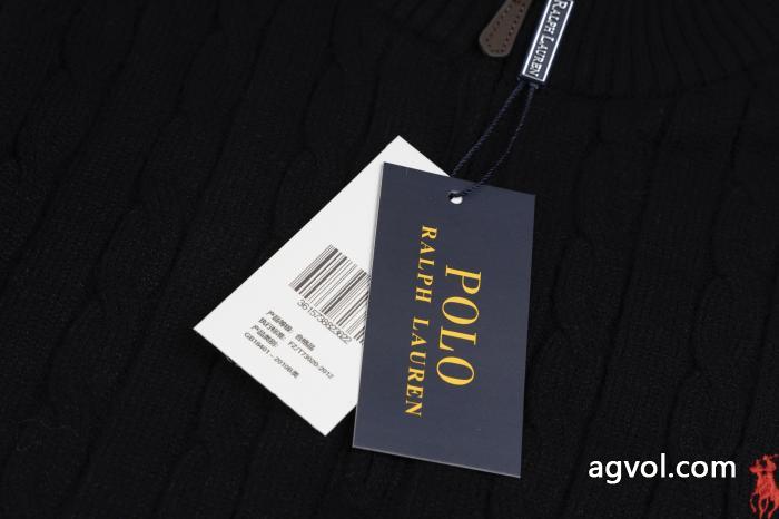 ポロ ラルフローレン Polo Ralph Laurenハーフジッパー麻刺繍ニットクルーネックセーター_0_0