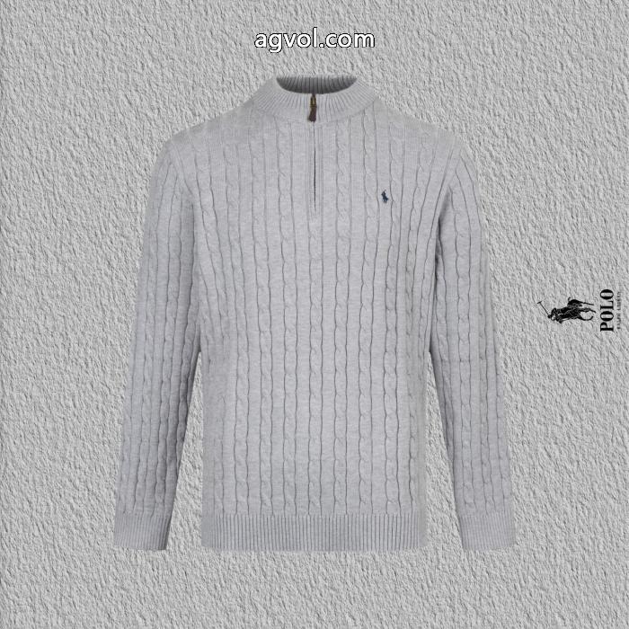 ポロ ラルフローレン Polo Ralph Laurenハーフジッパー麻刺繍ニットクルーネックセーター_0_4