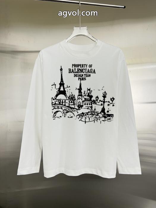 ブランド 通販 激安balenciaga雑誌掲載ストリートに溢れるウェア長袖Tシャツ_0_1