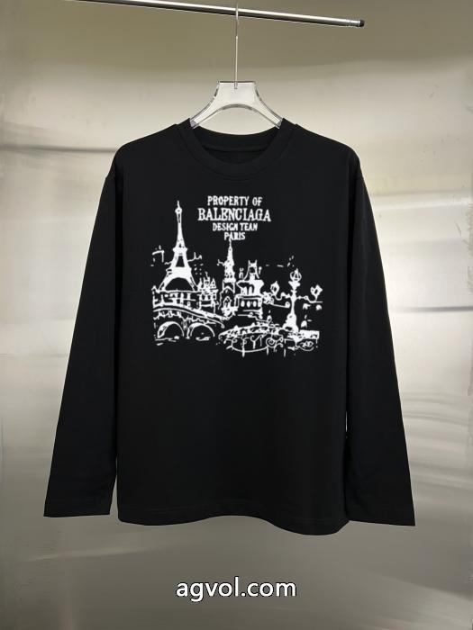 ブランド 通販 激安balenciaga雑誌掲載ストリートに溢れるウェア長袖Tシャツ_0_2