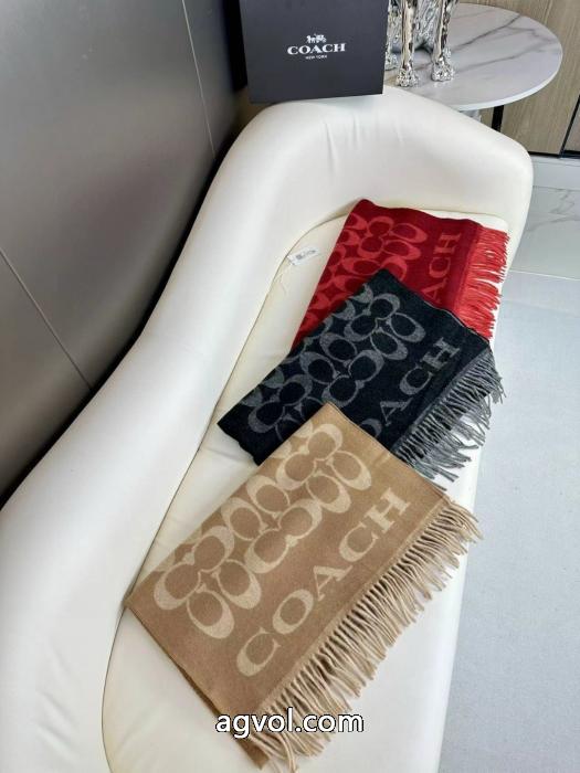 Coachの三色ストール爆型マフラー_0_5