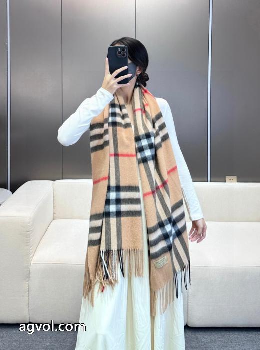 BURBERRYバーバリー爆金定番小格子大ストール男女兼用_0_0