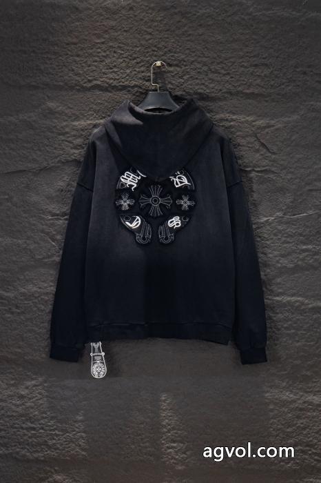 Chrome hearts旧新刺繍連帽衛衣を作パーカー_0_2