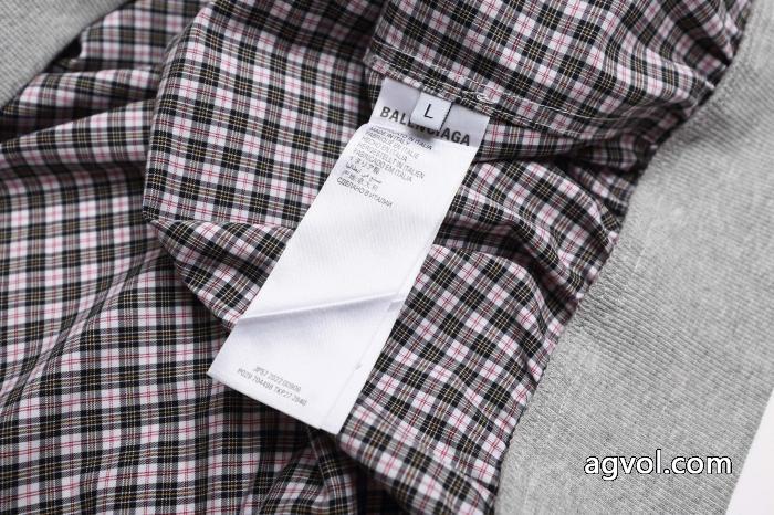 バレンシアガ balenciaga2025新作チェックパッチワーク連帽カップルカジュアルコート_0_4