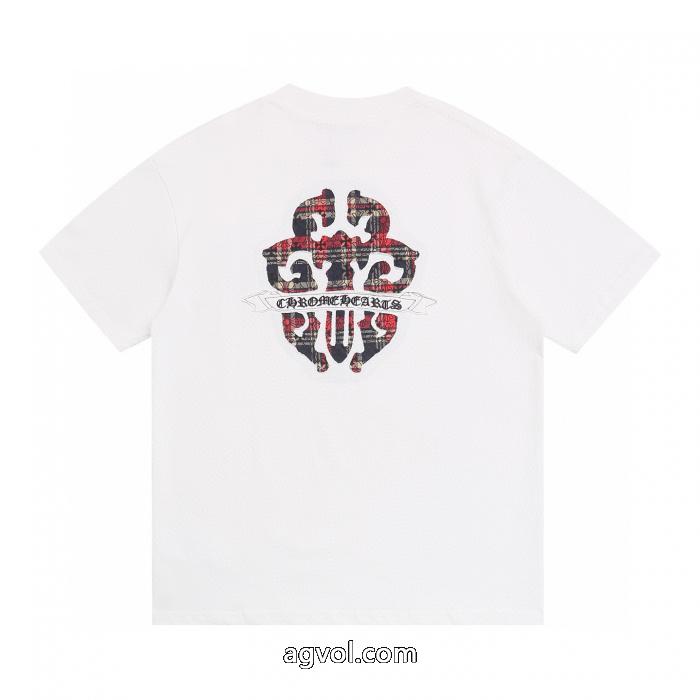 クロムハーツ CHROME HEARTS2025 ss新作刺繍カップルカジュアル半袖Tシャツ_0_4