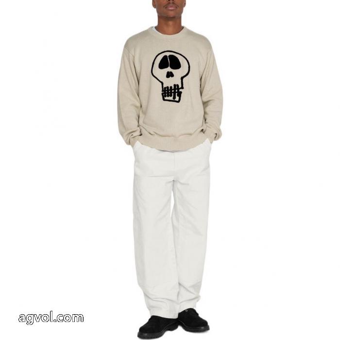 Stussyステューシーピュアカラースカルセーター_0_1