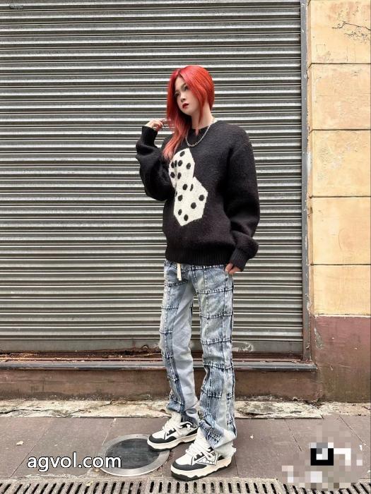 Stussyステューシー海馬毛サイコロセーター_0_3