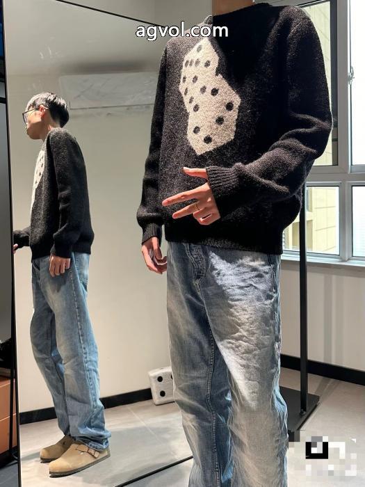 Stussyステューシー海馬毛サイコロセーター_0_5