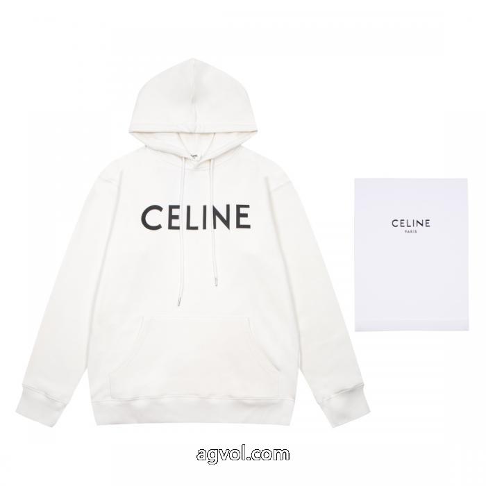 Celine2025秋冬定番ロゴ連帽デジタル直噴プリントパーカー_0_2