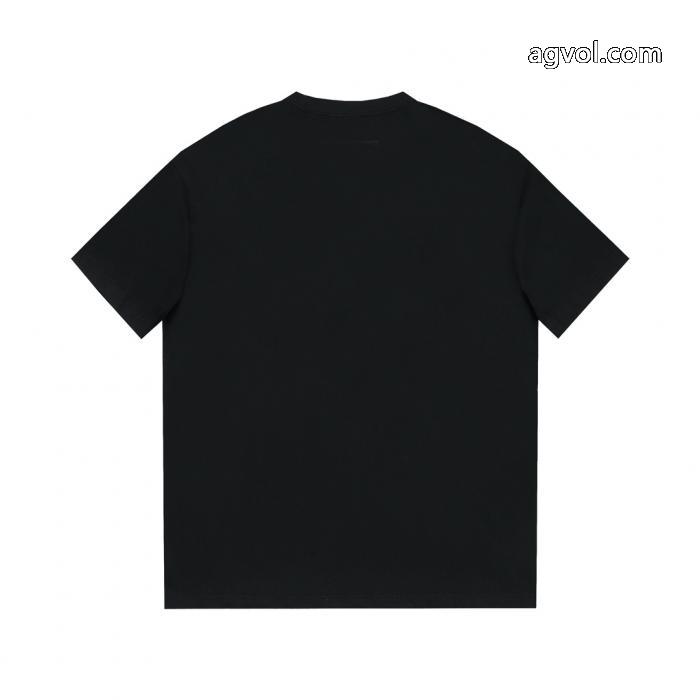 独占最高品質バージョンprada家ロゴ凹凸アルファベットラウンドネック半袖Tシャツ_0_5