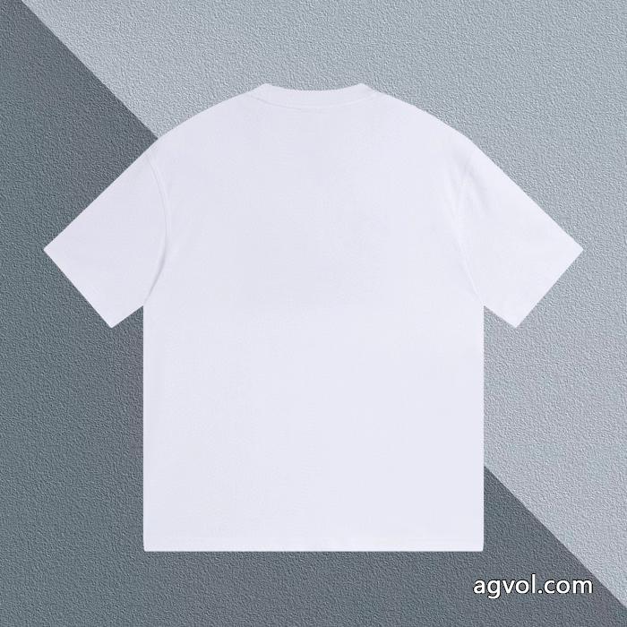 ルイ ヴィトン LOUIS VUITTONプリント下地刺繍草書ロゴ半袖Tシャツ_0_0