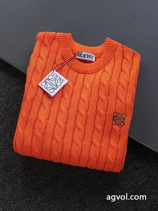 LOEWE高バージョン胸元トーテムロゴ刺繍プルオーバーニットセーター_0_3