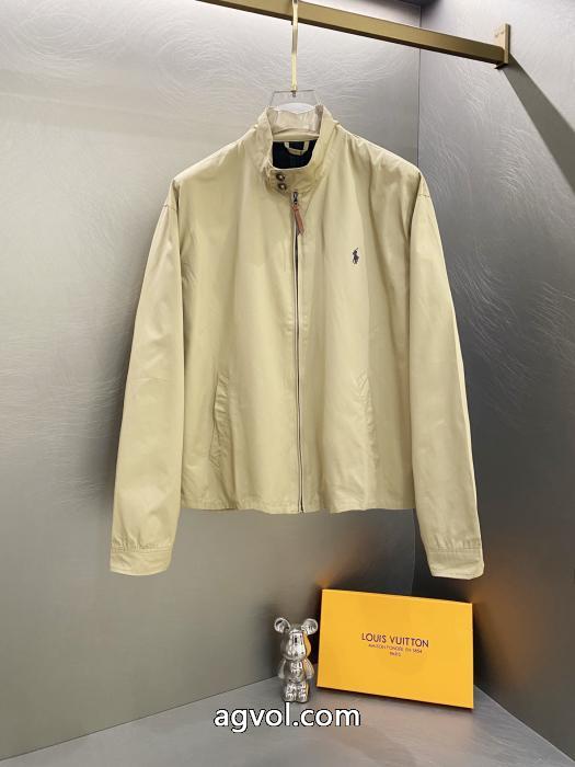Ralph Laurenクラシック男女同型老幹部ファスナースタンドカラージャケット_0_1